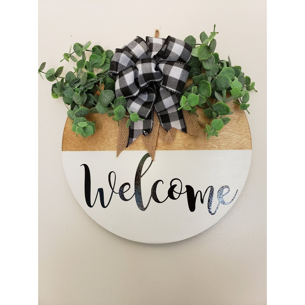 Welcome  wreath Wooden front door decor farmhouse sign BEST SELLER  farmhou fron